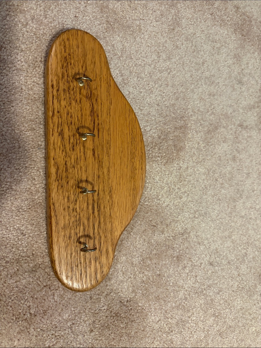 Wooden Wall Key Holder in Brown